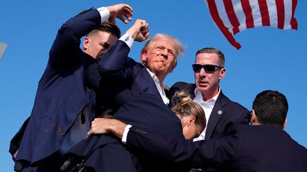 Trump led off stage by Secret Service after gunshots fired at Pennsylvania rally