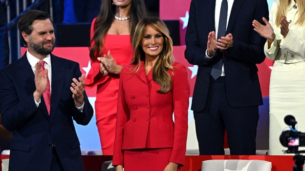 Former first lady Melania Trump arrives at the RNC