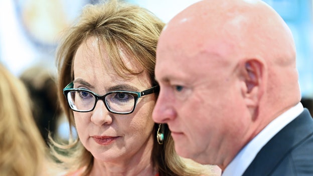 Sen. Mark Kelly, whose wife Gabby Giffords was shot in 2011, says they're 'horrified' by shooting