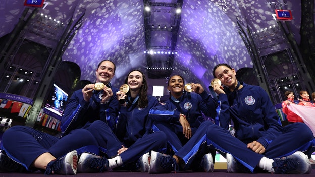 US women's fencing wins first-ever team gold medal in Olympics