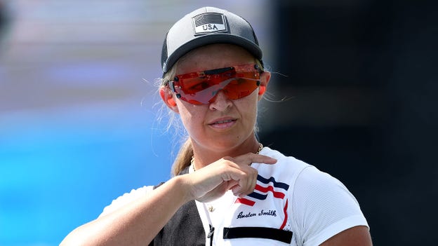 Austin Jewell Smith earns bronze in women's skeet shooting