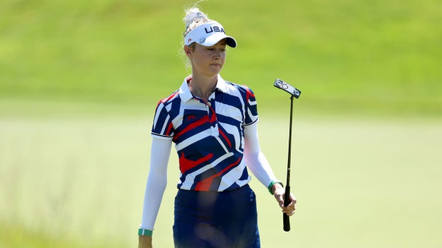 Nelly Korda’s medal hopes slashed with triple bogey on 15th hole