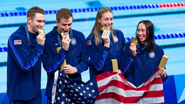 Team USA leads medal count as Sunday's action begins
