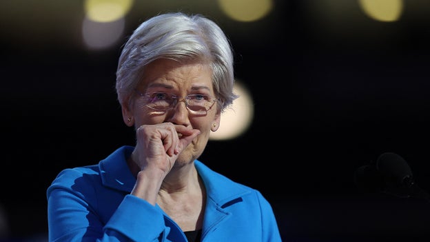 Elizabeth Warren moved to tears by applause at DNC