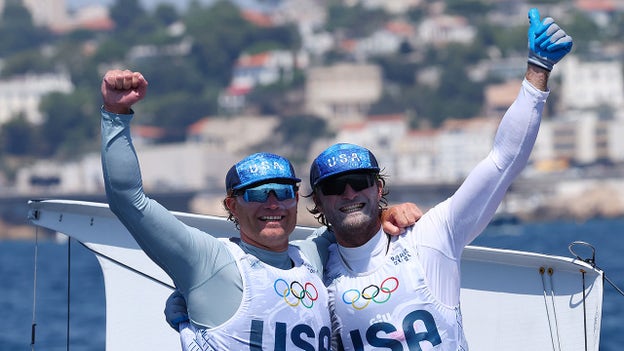 Team USA wins bronze medal in men's skiff, a day after the race was abandoned