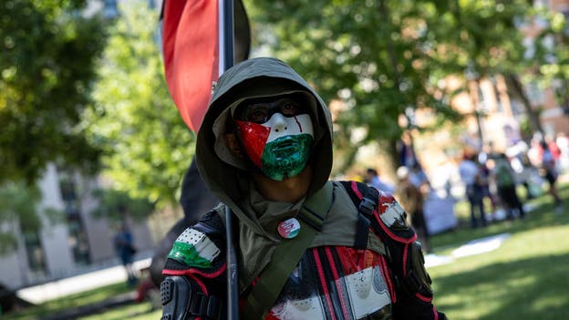 Trump scolds DNC protesters for burning American flag, says they should be put in jail