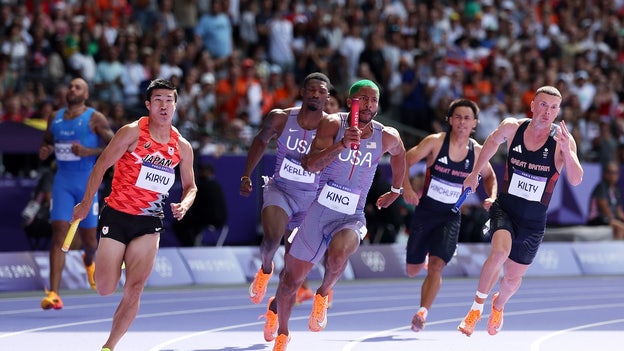 US finishes 7th in men's 4x100 relay after sloppy handoff