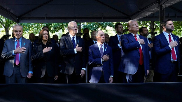 Biden, Trump, Harris, Vance stand side by side in paying tribute to 9/11 victims