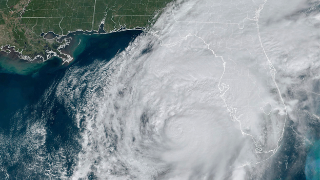 Hurricane Milton’s northern eyewall moving onshore