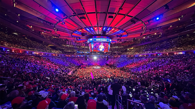 Trump supporters pack Madison Square Garden for rally, many left outside