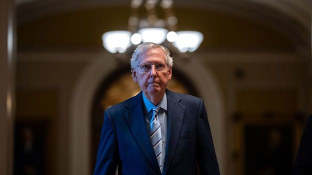 McConnell was unexpectedly in his office on Capitol Hill tonight