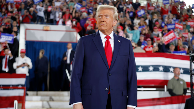 Trump says goodbye to 'big beautiful rallies' in last event before election