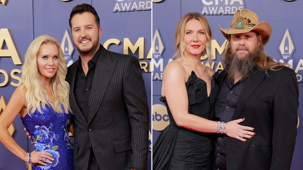 Luke Bryan, Chris Stapleton arrive at the CMAs with their better halves