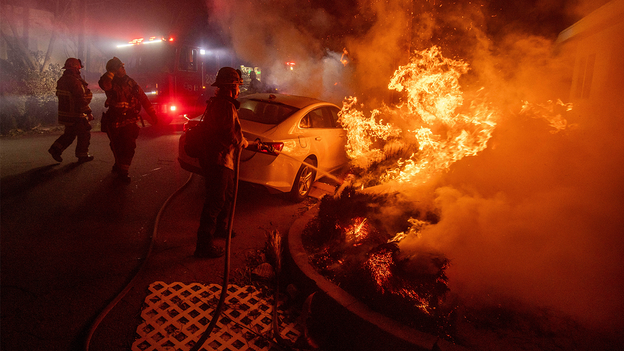 Third wildfire reported in Los Angeles County