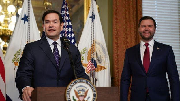 Rubio speaks in Spanish during swearing in ceremony, jokes with Vance