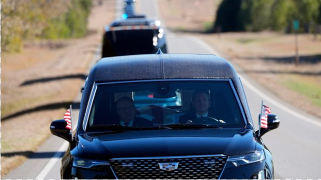 Carter's remains arrive to National Cathedral for funeral