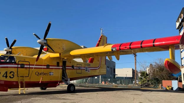 FBI images show damage to Canadian firefighting plane from drone