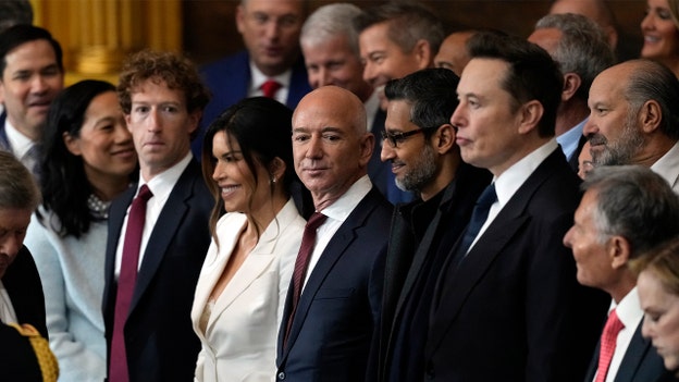 Musk, Bezos, and Zuckerberg seated near Trump family at president's swearing-in ceremony