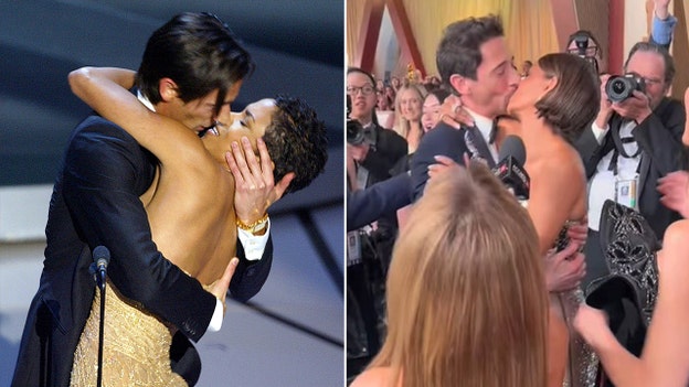 Halle Berry kisses Adrien Brody on red carpet, recreates famous 2003 Oscars moment