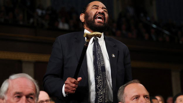 Speaker directs Sergeant at Arms to remove Dem member disrupting Trump’s speech