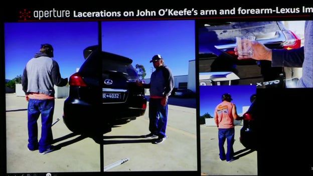 SUV reenactment shows how Read's Lexus could disrupt balance at 2 mph: expert