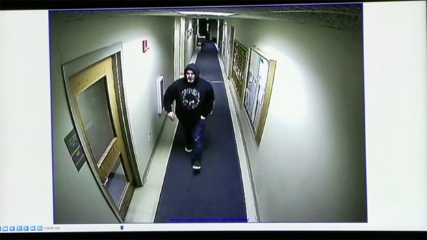 Surveillance footage shows Brian Higgins at police station the morning of John O'Keefe's death