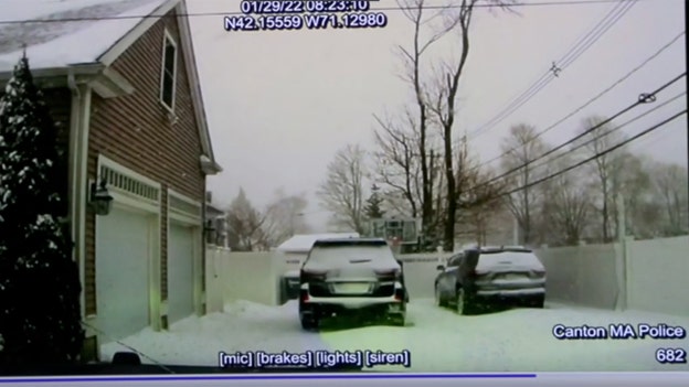 Police dash cam footage shows Karen Read's broken taillight the morning of O'Keefe's death