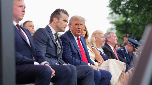 Hegseth says US forces posturing defensively in Middle East to be strong in pursuit of a peace deal