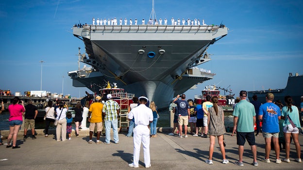 US carrier strike group embarks on deployment during Middle East unrest