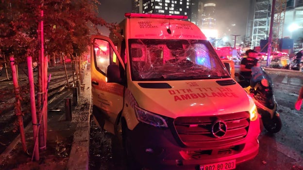 Two Israeli emergency workers injured after vehicle hit by shrapnel