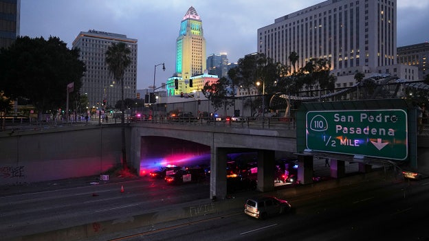 LAPD says ‘agitators have splintered’ in downtown area, declares unlawful assembly