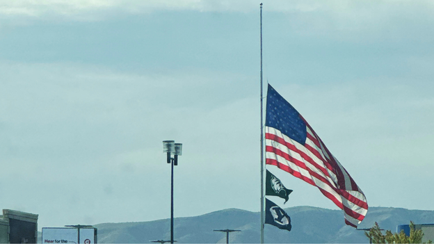 Charlie Kirk honored in Orem, Utah, as flags lowered to half-staff
