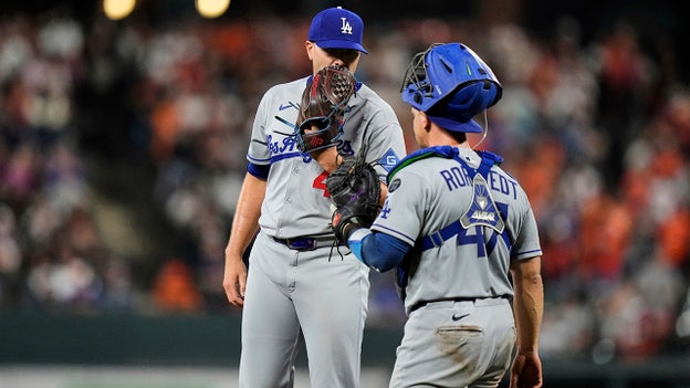 Dodgers relief pitcher Blake Treinen pays tribute to Charlie Kirk on mound with personalized hat