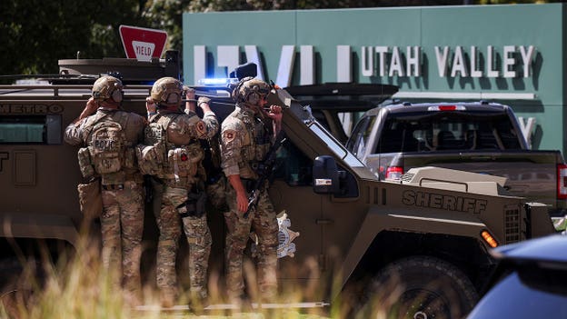 Manhunt underway after Charlie Kirk fatally shot at Utah event