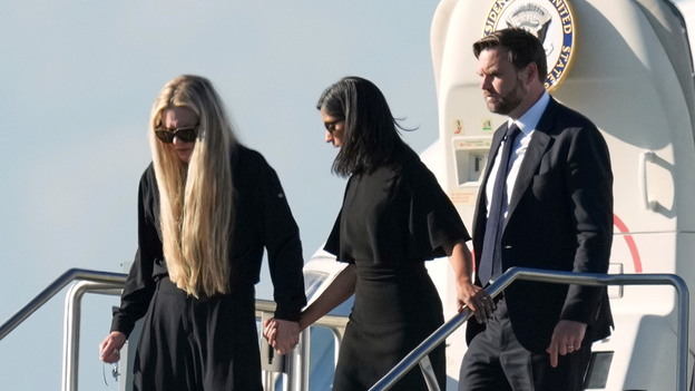 Kirk's colleagues say JD Vance 'hurting,' was 'class act' with wife Erika on Air Force Two flight
