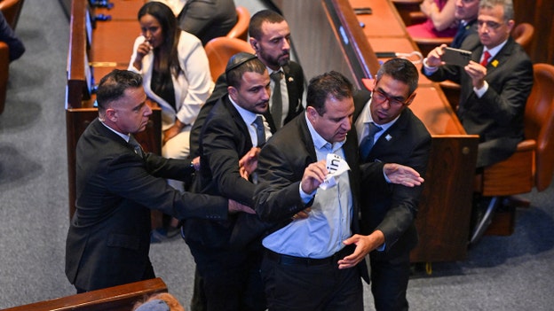 Knesset members expelled as Trump addressed Israeli parliament