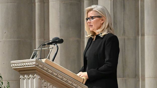 Liz Cheney remembers father Dick Cheney at National Cathedral funeral