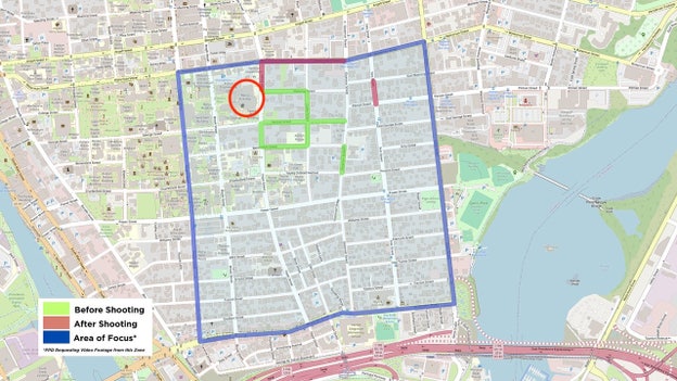 Police release map showing streets Brown University person of interest walked on day of shooting