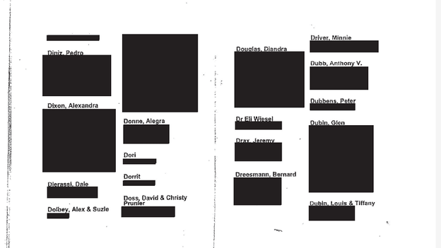 Epstein files include Minnie Driver, Phil Collins, other celebrity names in redacted 'contact book'