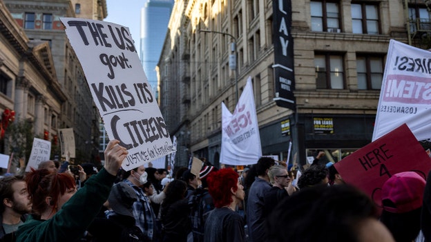 Demonstrator detained for battery on officer as protests continue in LA
