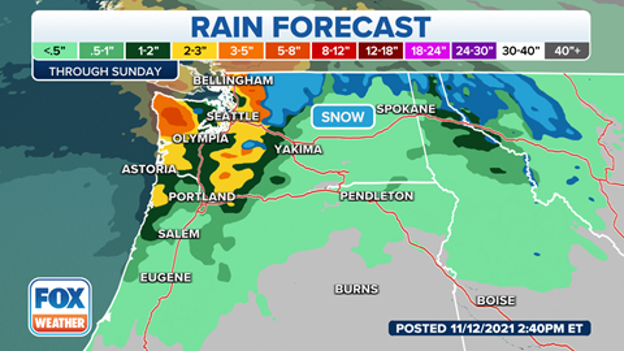 7 inches of rainfall in some areas