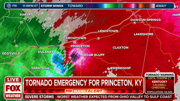 Tornado Emergency issued for Princeton, KY