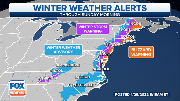 Winter weather alerts in effect for nearly 50 million people