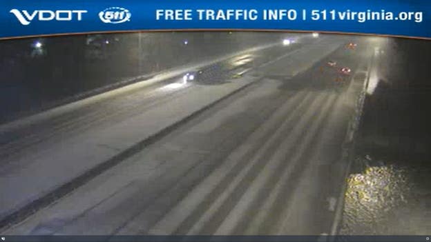 Snow starting to cover roads in Virginia Beach