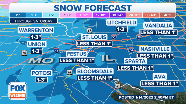 Heavy rain expected to transition into snow for St. Louis