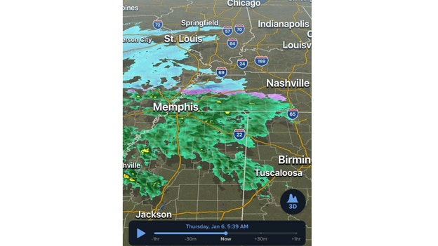 Track the snow on FOX Weather 3D Radar