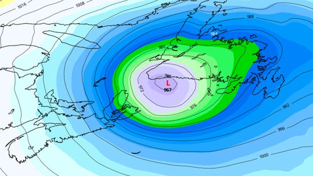 Winter storm likely to become first ‘bomb cyclone’ of 2022 as it moves through coastal Canada