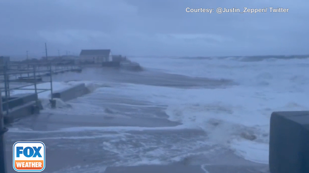 Winter storm causing hazardous conditions on Rhode Island beaches