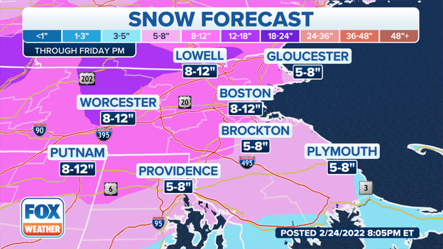Boston snow forecast