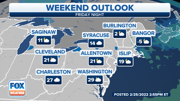 New England: Temperatures will drop below freezing tonight